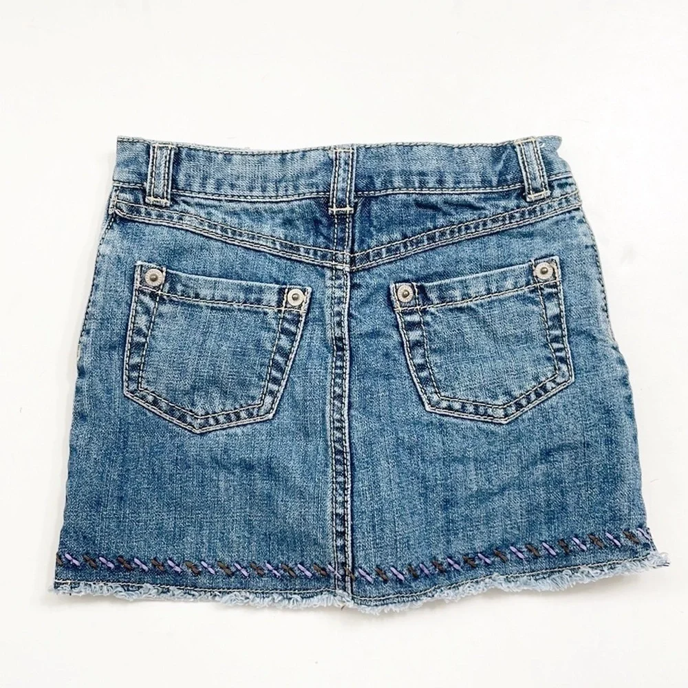 Gymboree toddler girls floral denim skort